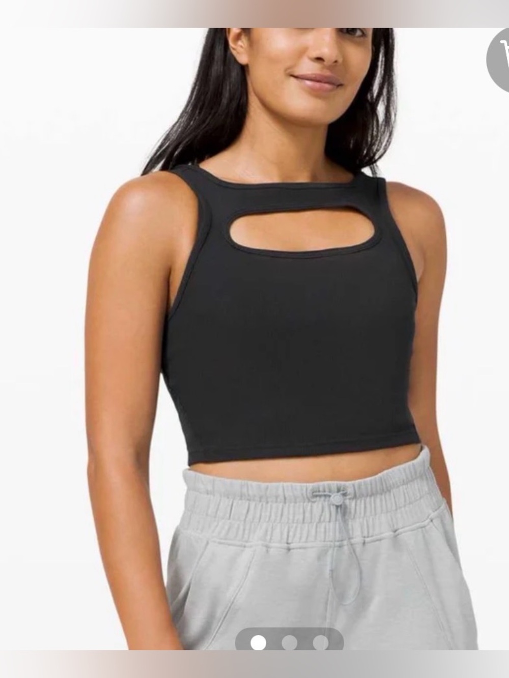 lululemon LA front cut out tank size 2